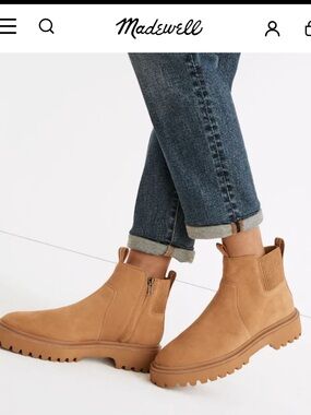 Tan Suede MADEWELL The Henry Lugsole Boot in Suede